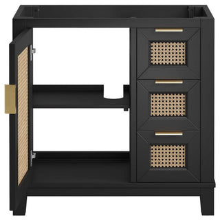 Dixie 36" Solid Wood Bathroom Vanity Cabinet, Sink Basin Not Included, Black