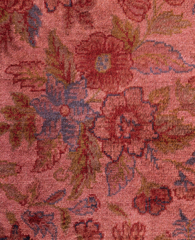 Overdyed One-of-a-Kind Hand-Knotted Area Rug Pink, 2' 7" x 10' 2"