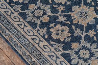 Momeni Banaras Hand Knotted Wool Rug, Blue, 5'6"x8'6"