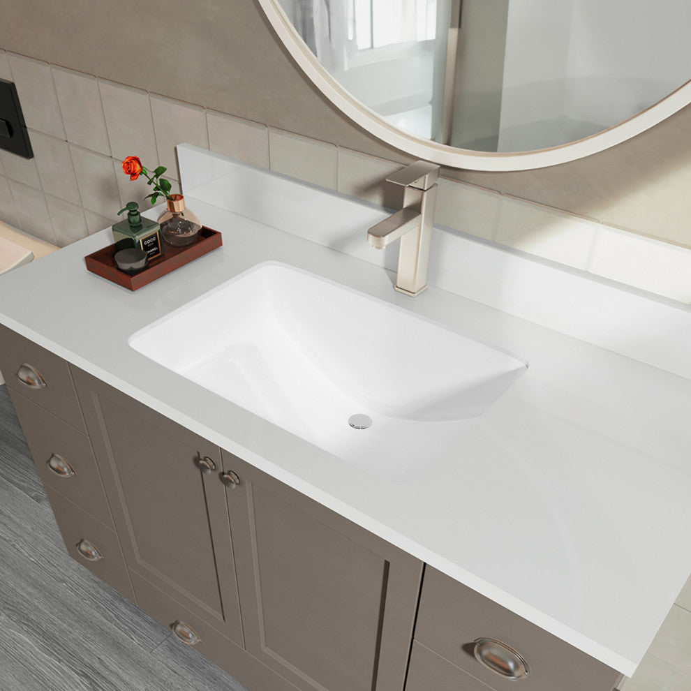 Sinber 21" Undermount Bathroom Sink with Overflow Ceramic C1312-OL