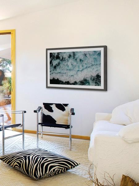 "White Expanse" Framed Painting Print, 18"x12"