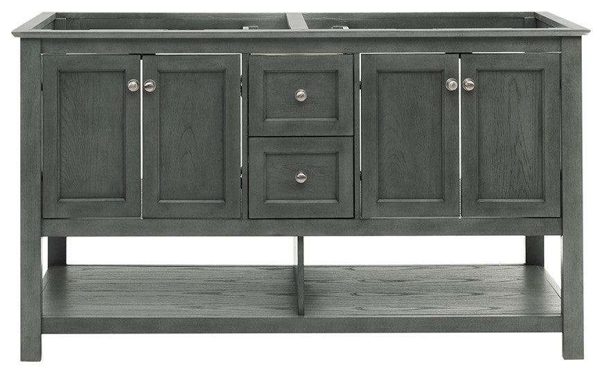 Fresca Manchester Regal 60" Gray Wood Veneer Double Sink Cabinet