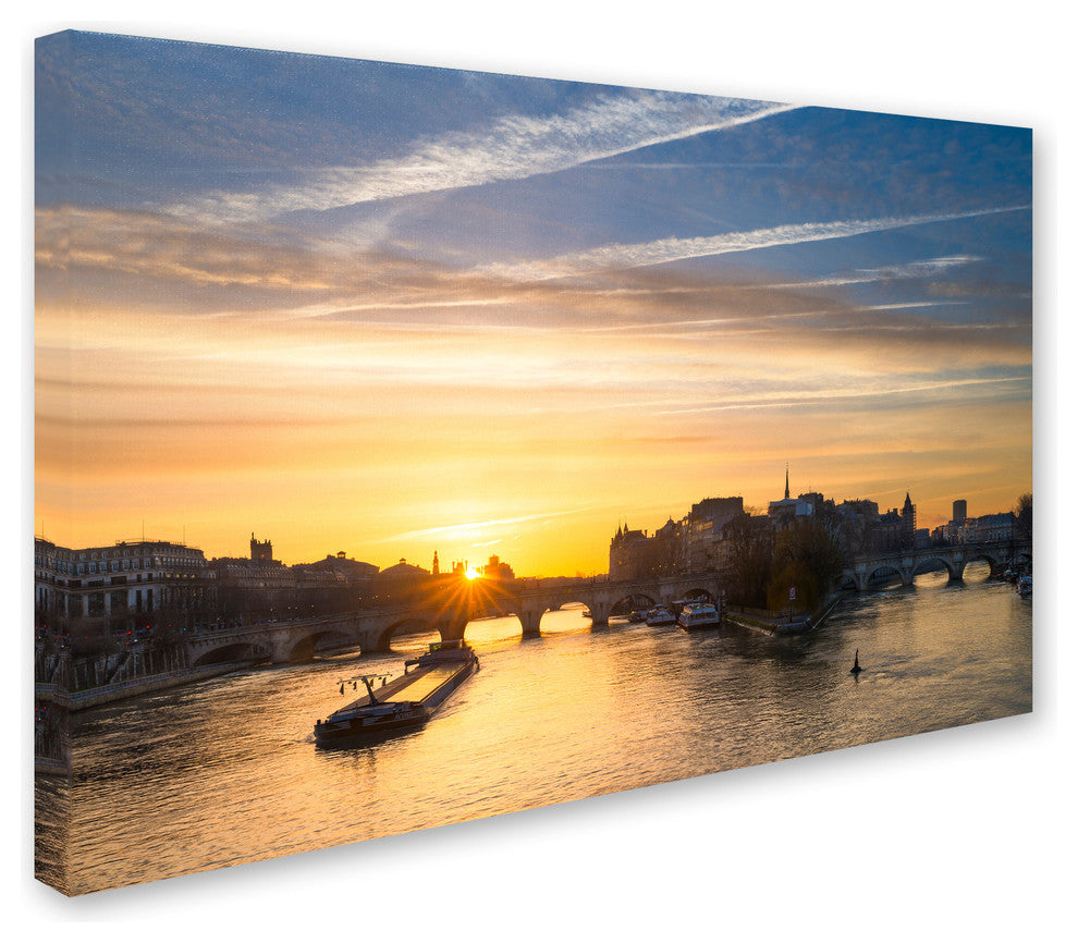 Mathieu Rivrin ''Ponts des Arts Paris'' Canvas Art, 12x19