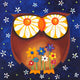 Marmont Hill, "Daisy Eyed Owl" by Nicola Joyner Painting Wrapped Canvas, 32x32