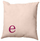 20"x20" Modern Monogram Decorative Throw Pillow, Dusty Rose