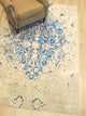 Blue Traditional Oriental Distressed Bohemian Moderno Medallion Area Rug