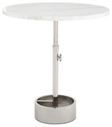 Myles Accent Table Large, Polished Nickel