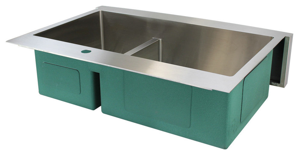 Transolid Diamond 16 Gauge 60/40 Double Dual Mount Stainless Steel Sink