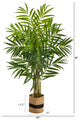 8' King Palm Artificial Tree, Handmade Natural Jute and Cotton Planter