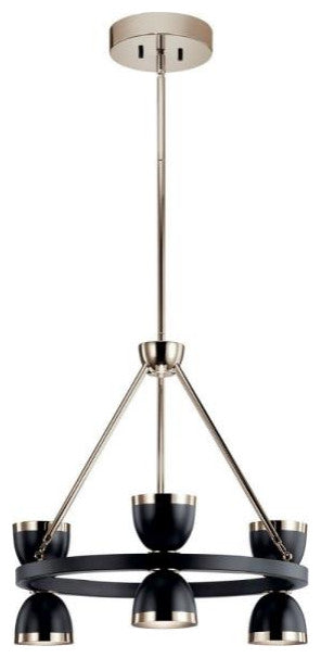 Kichler Baland 6-LT LED 1-Tier Chandelier 52417BKLED - Black