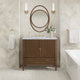 Esca 28" Mirror, Mid-Century Walnut