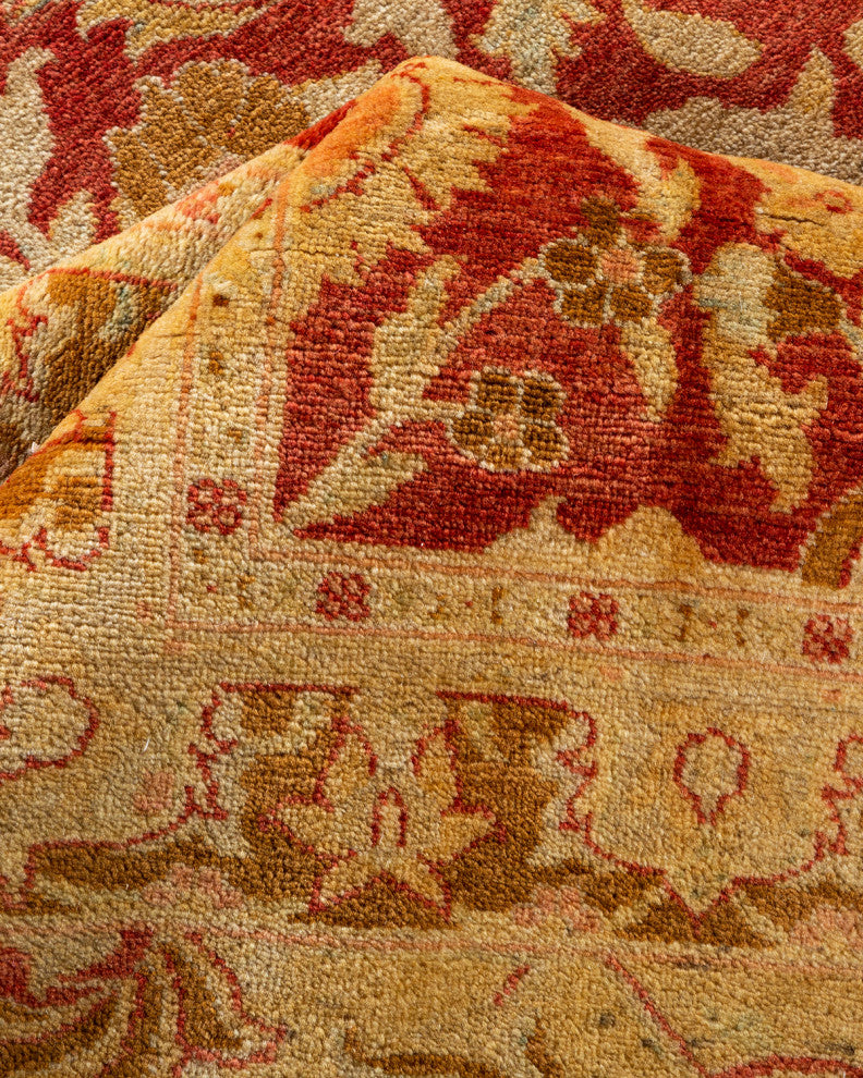 Mogul, One-of-a-Kind Hand-Knotted Area Rug Orange, 9' 2" x 11' 10"