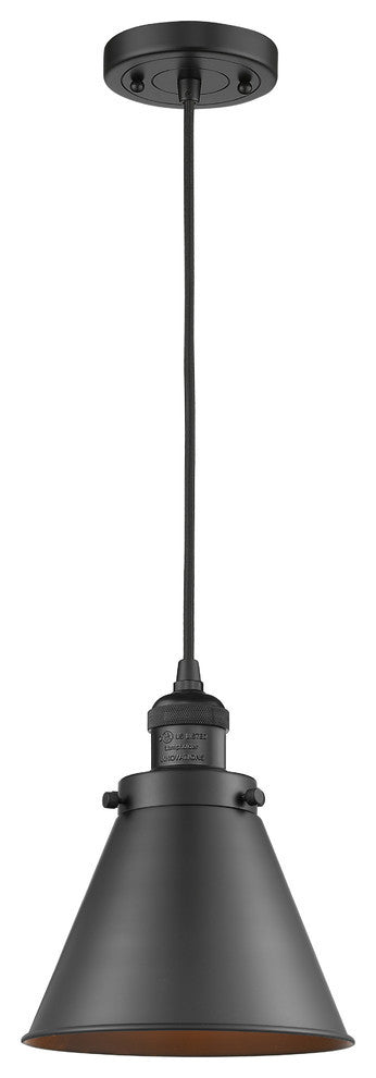 Appalachian 1-Light Mini Pendant, Matte Black, Matte Black