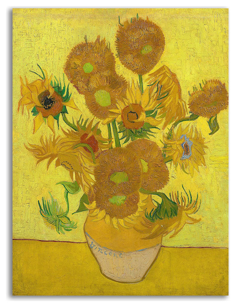 Sunflowers by Vincent Van Gogh, Print on Canvas, Ready to Hang