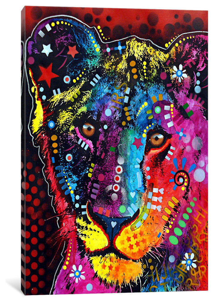 "Young Lion" by Dean Russo, Canvas Print, 18"x12"