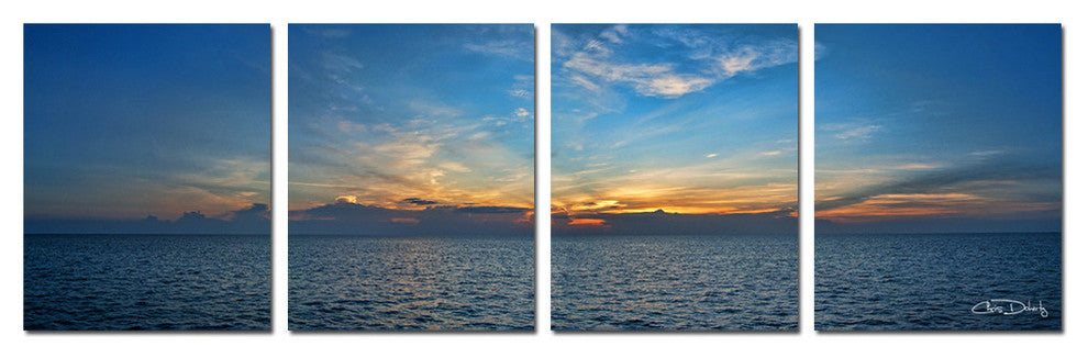 Ready2hangart Chris Doherty 'Bahamas Sunset' 4-piece Canvas Wall Art