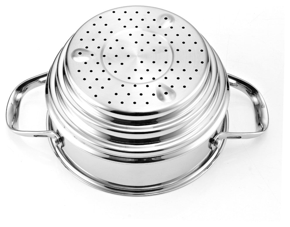 Cooks Standard Multi-Ply Clad Stainless-Steel Universal Steamer Insert With Lid