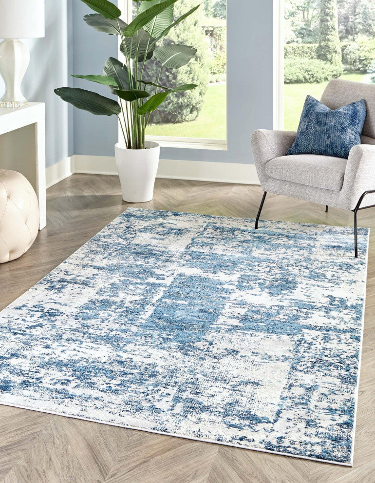 Unique Loom Elizabeth Finsbury Rug, Blue, 7'x10'