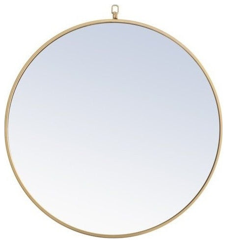 Elegant Eternity Metal Frame Round Mirror