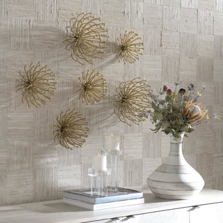 Uttermost 04337 Aga 8" Tall Metal Abstract Sculpture - Set of 3 - Gold