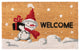 White Machine Tufted Holiday Snowman Welcome Doormat, 18"x30"