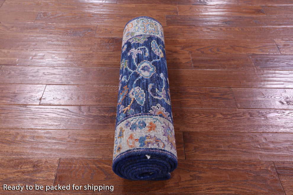 2' 7" X 10' 5" Turkish Oushak Handmade Wool Runner Rug - Q15490