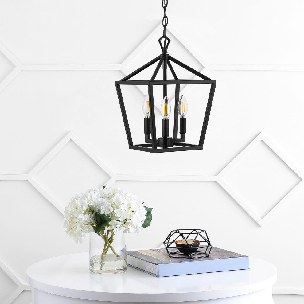 Pagoda Lantern Metal LED Pendant, Oil Rubbed Bronze, Width: 10"