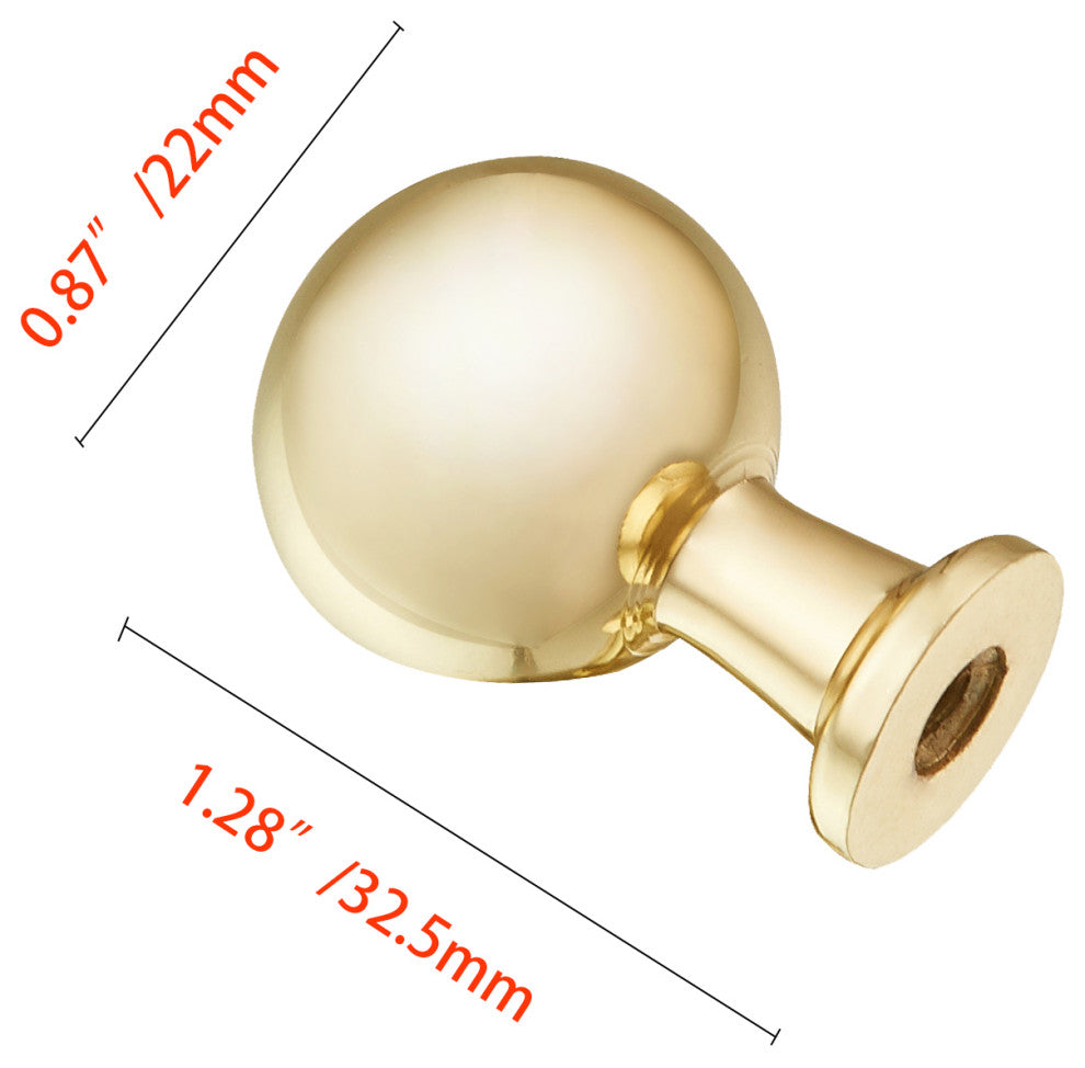 Utopia Alley Cabinet Knob Polished Gold/Matte Black/Brushed Nickel/Brushed Brass, Gold, 1 Pack