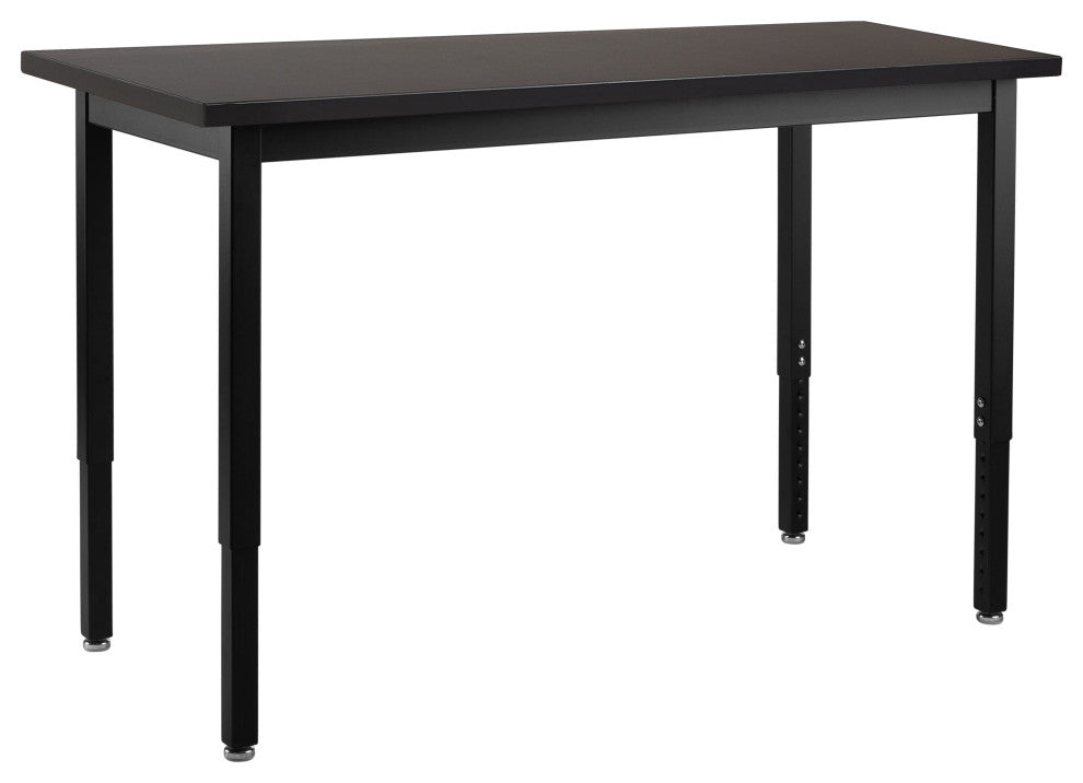 NPS Steel Height Adjustable Science Lab Table, 24 X 54, Phenolic Top