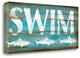 "Swim" By Jennifer Pugh, Giclee Print on Gallery Wrap Canvas, Ready to Hang