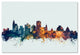 Michael Tompsett ''Jackson MS Skyline Blue'' Canvas Art, 12x19