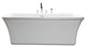 Freestanding Soaking Bath With Virtual Spout, Biscuit 65.5x35.75x22.5