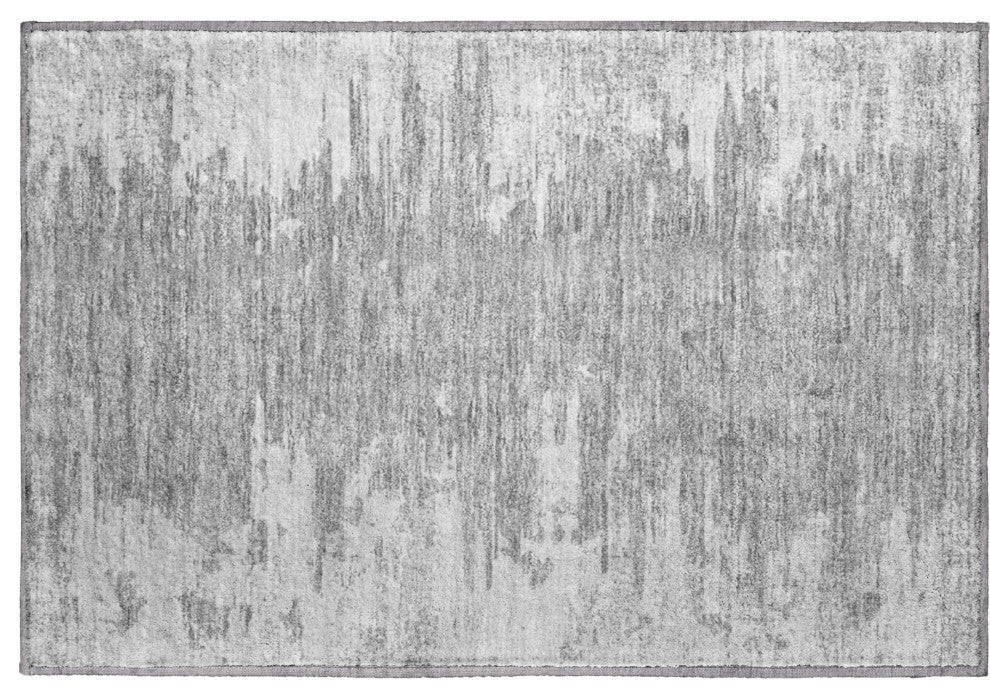 Premium Machine Washable Mayfield AMF705 Silver 1'8" x 2'6" Rug