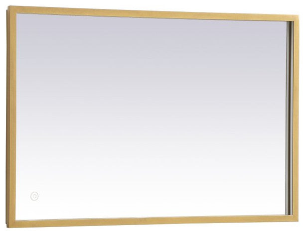 Modern Brass Led Mirror