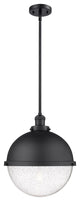 Innovations 201S-BK-HFS-124-BK Hampden 1 Light 12.875" Pendant, Matte Black