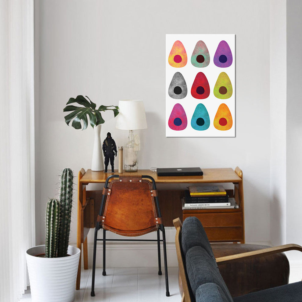 "Colored Avocados" by Elisabeth Fredriksson, Canvas Print, 40"x26"
