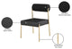 Carly Faux Leather/Boucle Fabric Upholstered Dining Chair, Black