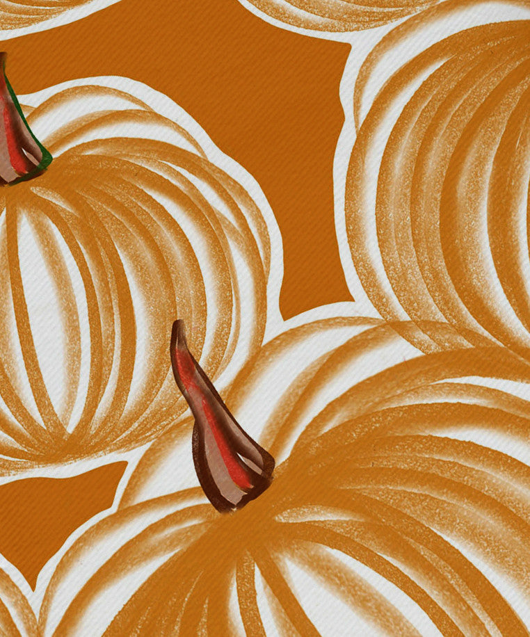 Pumpkins-A-Plenty, Print Napkin, Set of 4, Gold