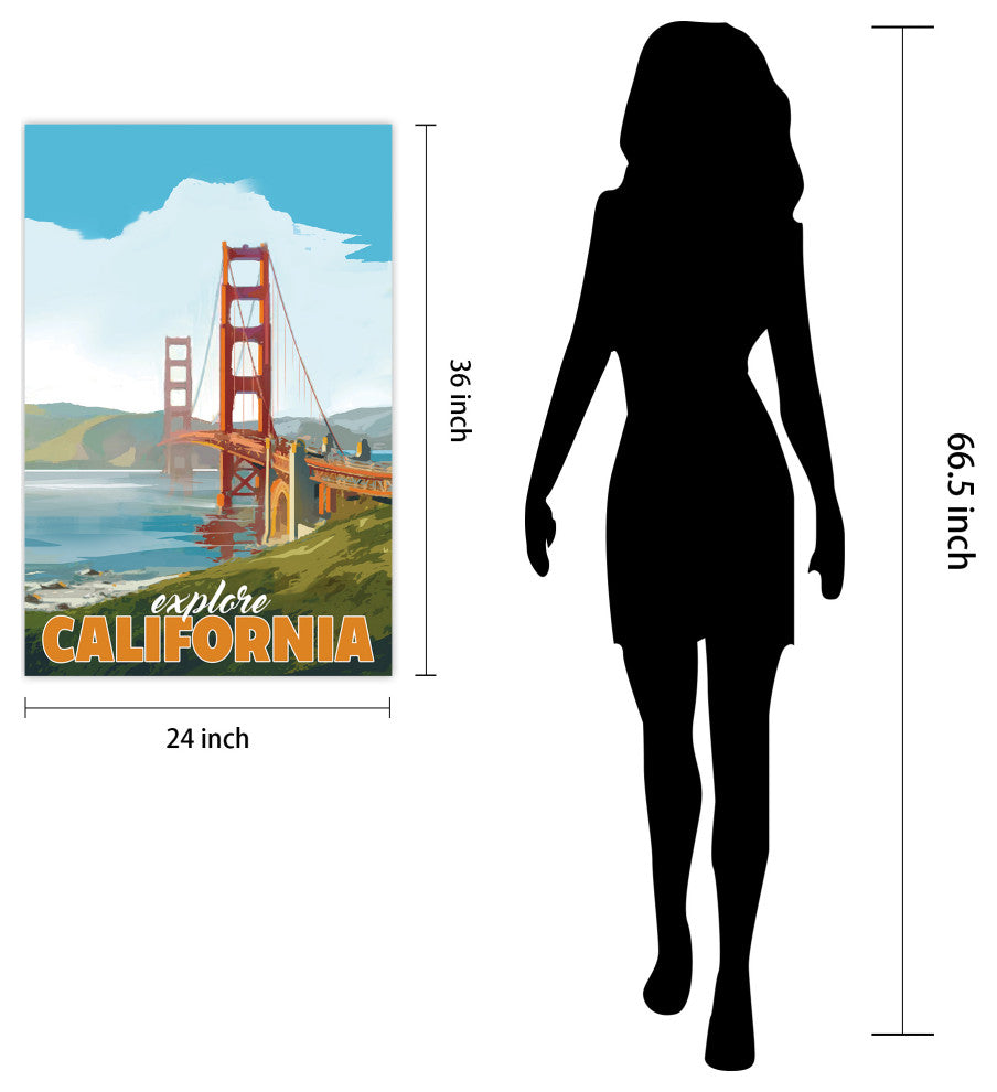 "Bicoastal Beauty" Frameless Floating Tempered Glass Panel Wall Art Set of 2