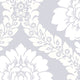 Modern Floral Damask, Silver and White, Set of 3 Bolts