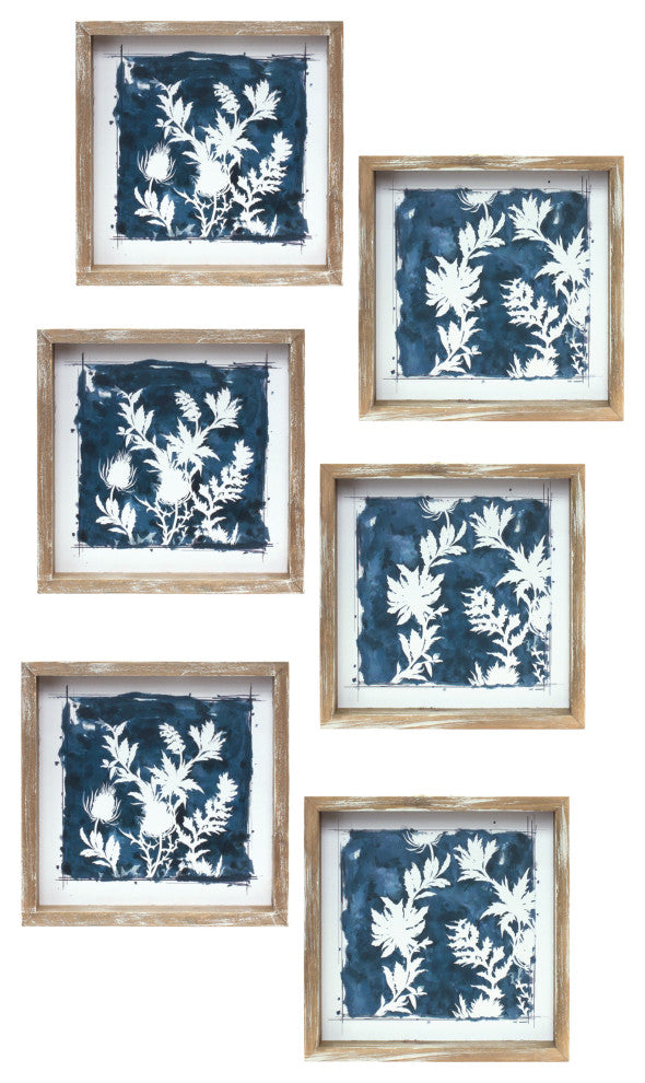 Framed Floral Print, 6-Piece Set
