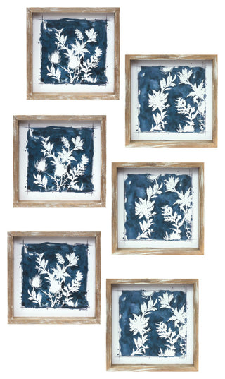 Framed Floral Print, 6-Piece Set