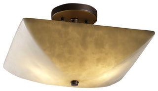 14-inch Square Semi-Flush Bowl