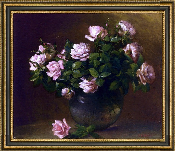 Charles Ethan Porter Roses Framed Premium Canvas Print, 20"x25"