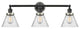 INNOVATIONS 205BK-BPSN-HRSN-G44 3-Light Bath Vanity Light Matte Black