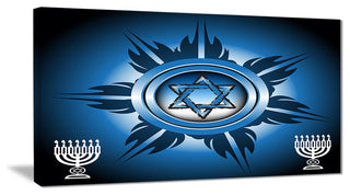 "Jewish Symbols" Modern Digital Art Canvas Print