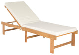 Safavieh Inglewood Indoor/Outdoor Chaise Lounge Chair, Natural/Beige