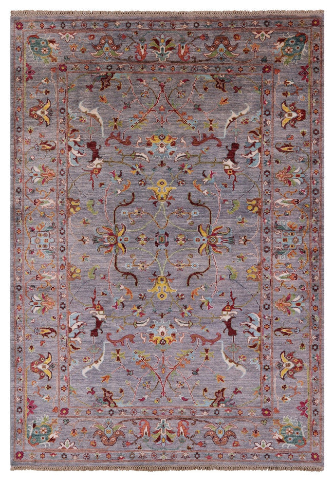 5' 10" X 8' 1" Persian Tabriz Hand-Knotted Wool Rug Q7767