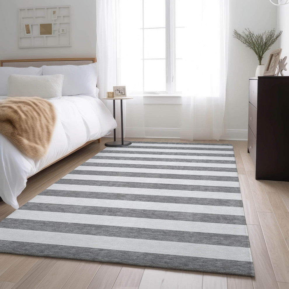 Premium Machine Washable Mayfield AMF528 Gray 9' x 12' Rug