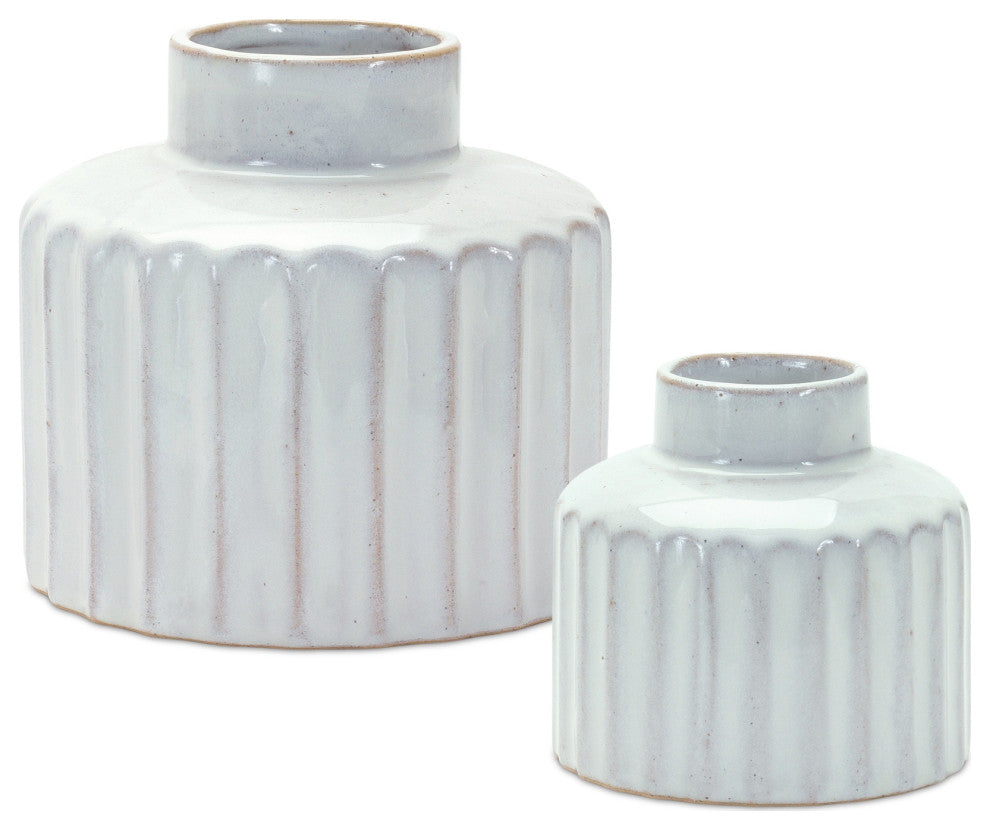 Porcealin Vase, 2-Piece Set